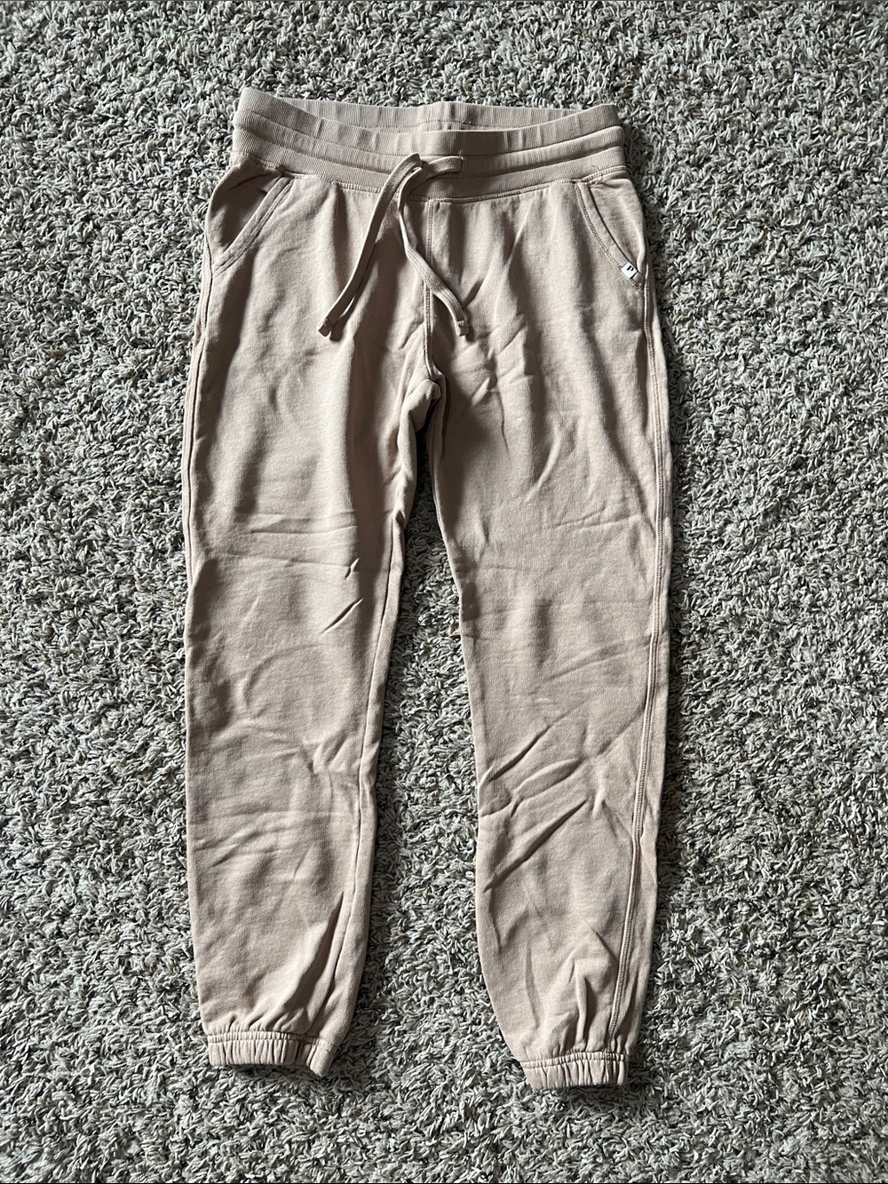 Pact Women’s Tan Drawstring Jogger Sweatpants